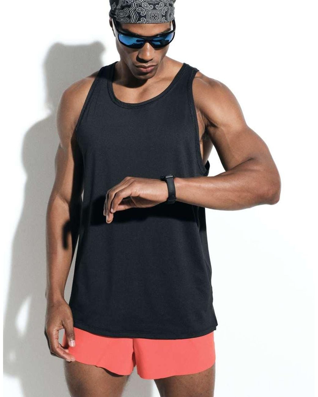4505 Black Icon Quick Dry Mesh Training Vest With Racer Back for men