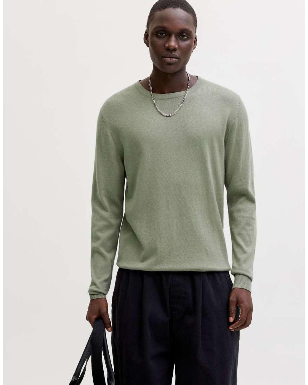 Jack & Jones Green Knitted Pullover for men