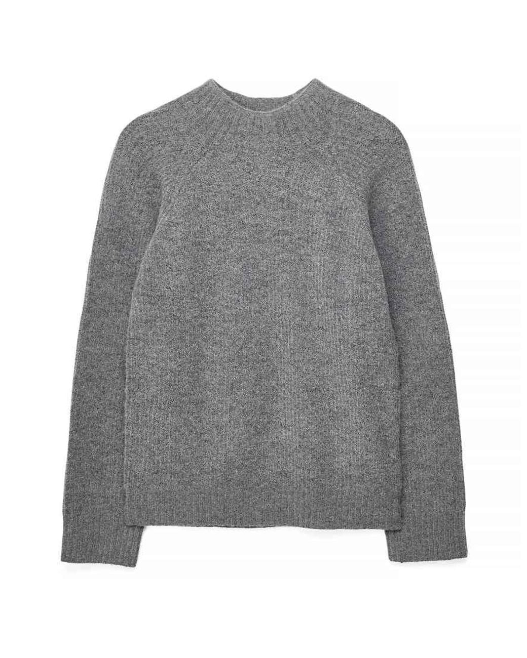 NA-KD Gray Alpaca Blend Turtle Neck Knitted Sweater
