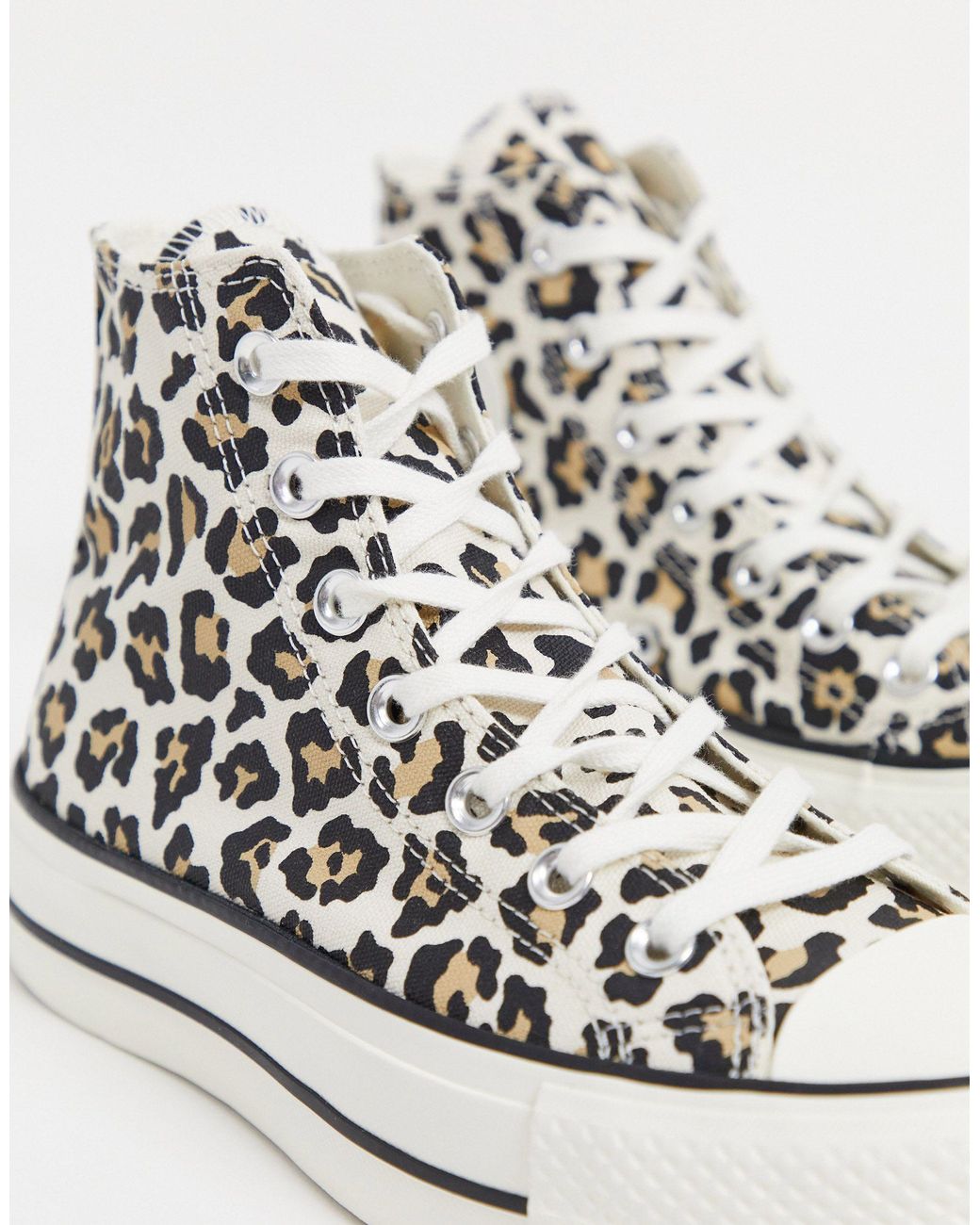 Converse Chuck Taylor Lift Hi Trainers in White Lyst Canada