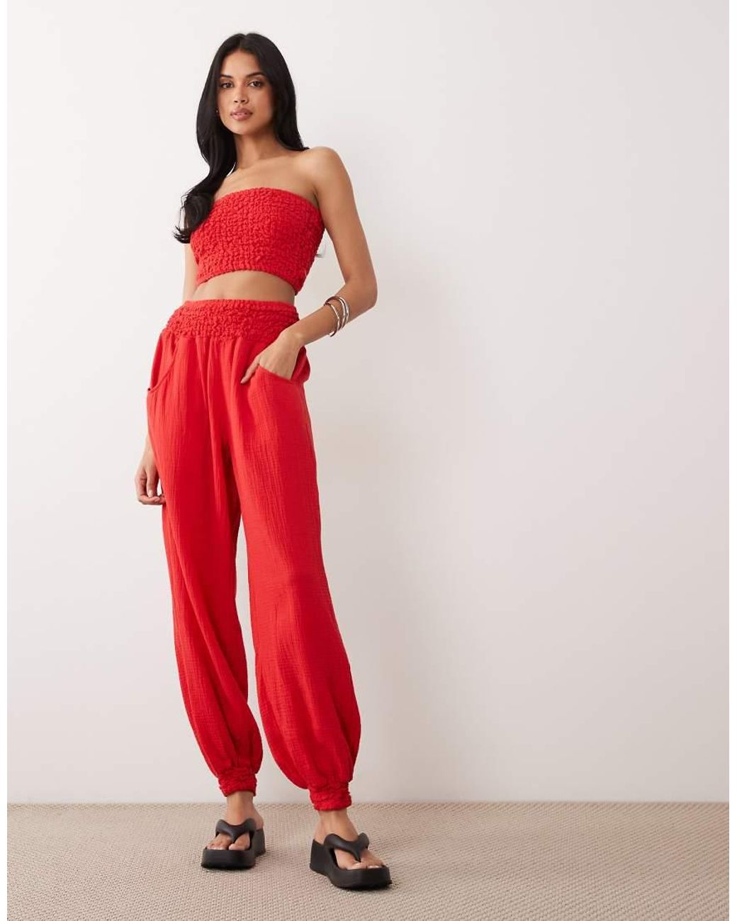 ASOS Cheesecloth Shirred Bandeau