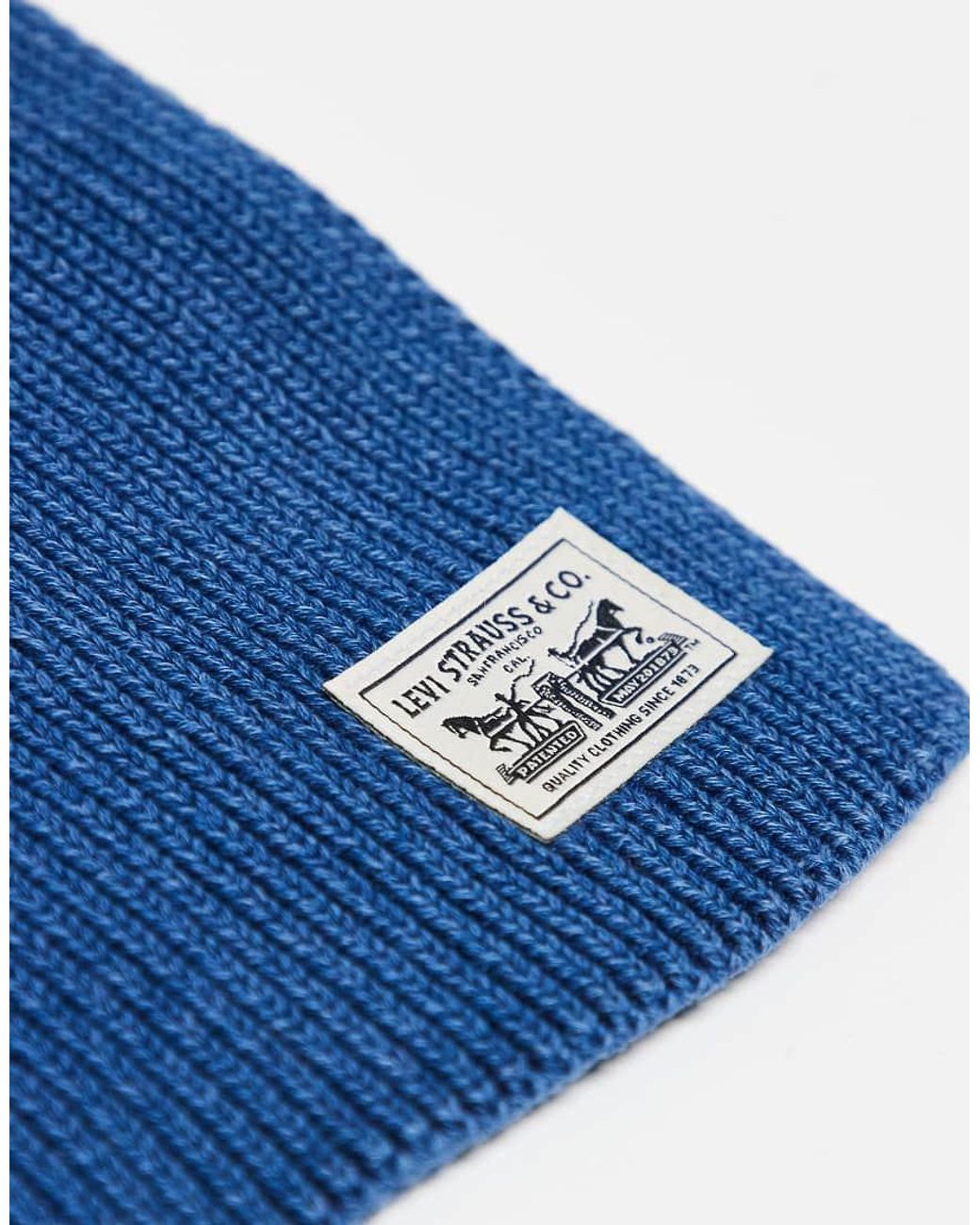 Levi's Blue Backpatch Knit Scarf