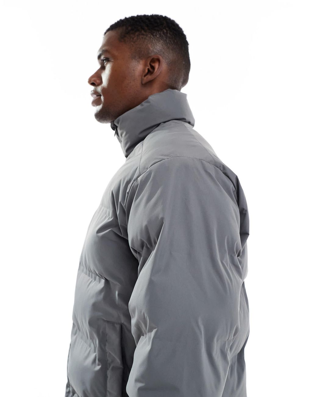 Jack & Jones Gray Thick Puffer Jacket for men