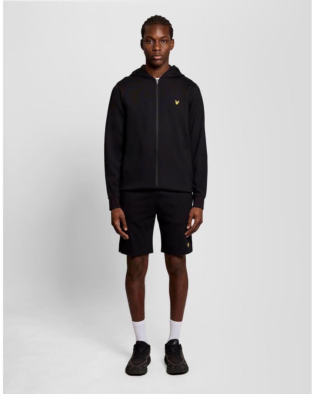 Lyle & Scott Black Sports Lightweight Full Zip Hoodie for men