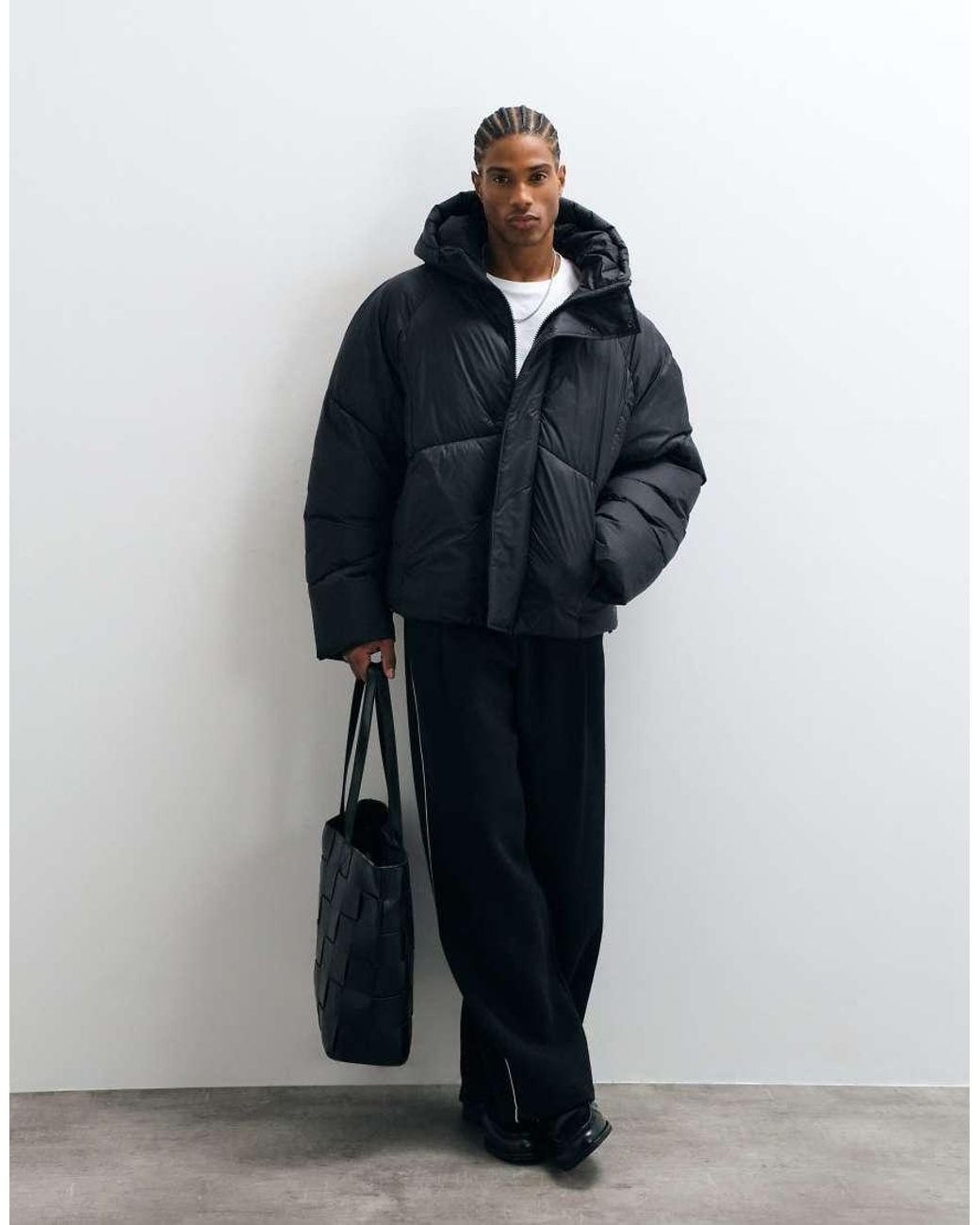 ASOS Blue Peakmax Puffer Jacket for men