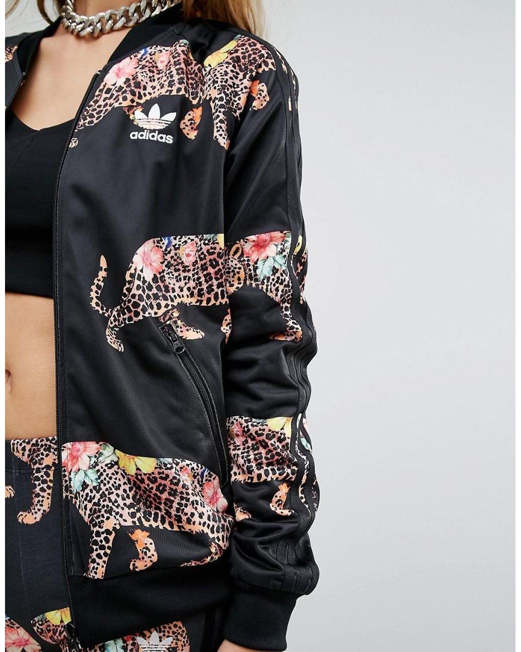 adidas Originals Originals X Farm Multi Leopard Print Bomber Jacket -  Multicolour | Lyst