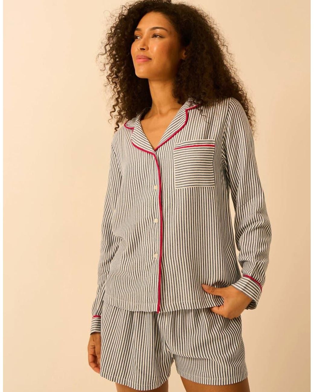 Stripe & Stare Brown Pyjama Shorts