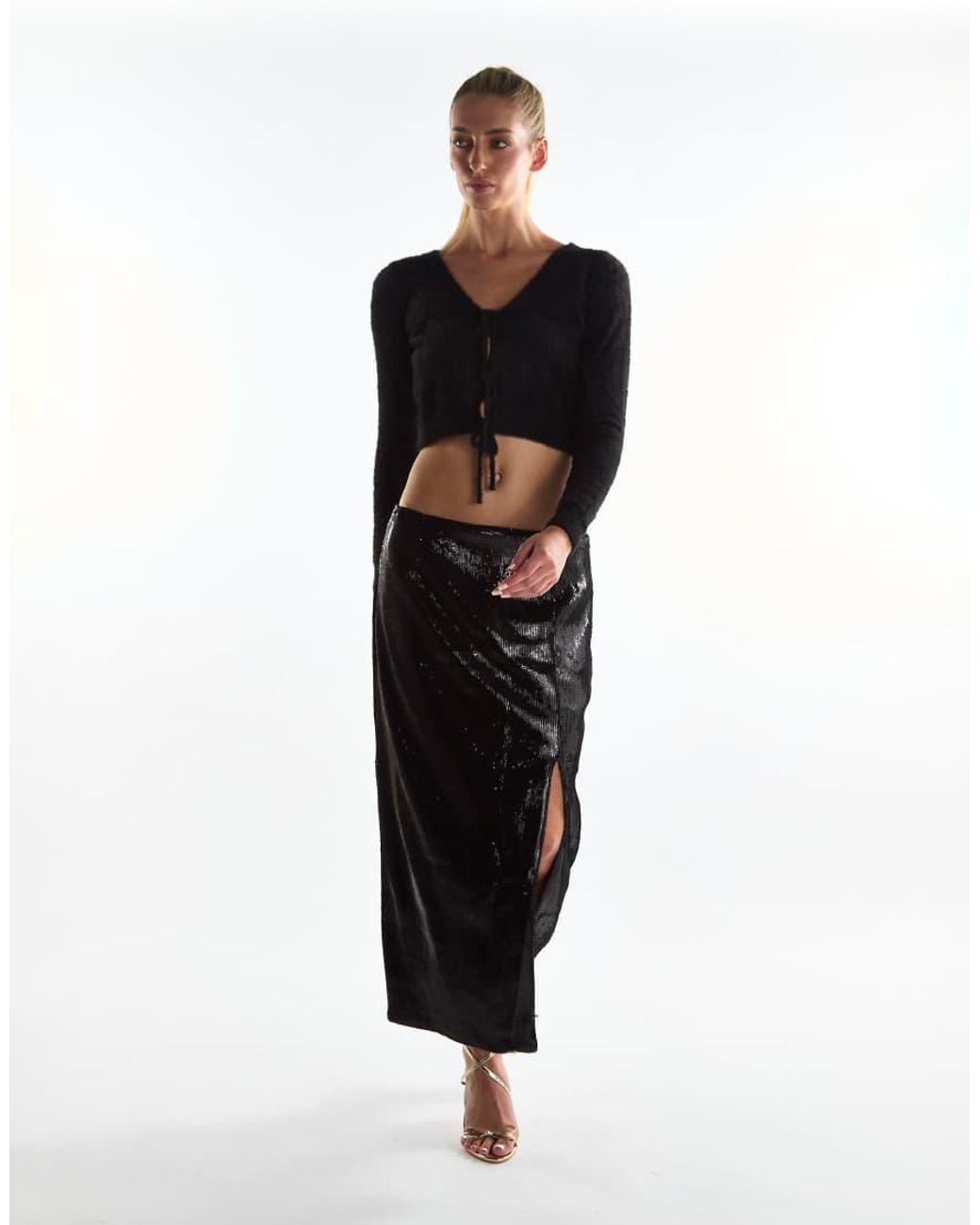 Glamorous Black Pencil Skirt With Split