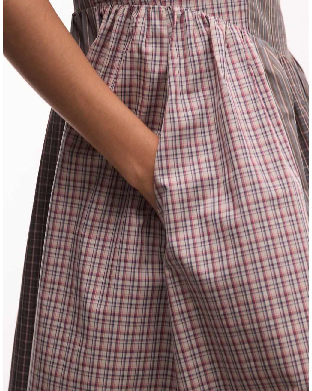 Daisy Street Brown Drop Waist Corset Style Maxi Dress With Puff Sleeve