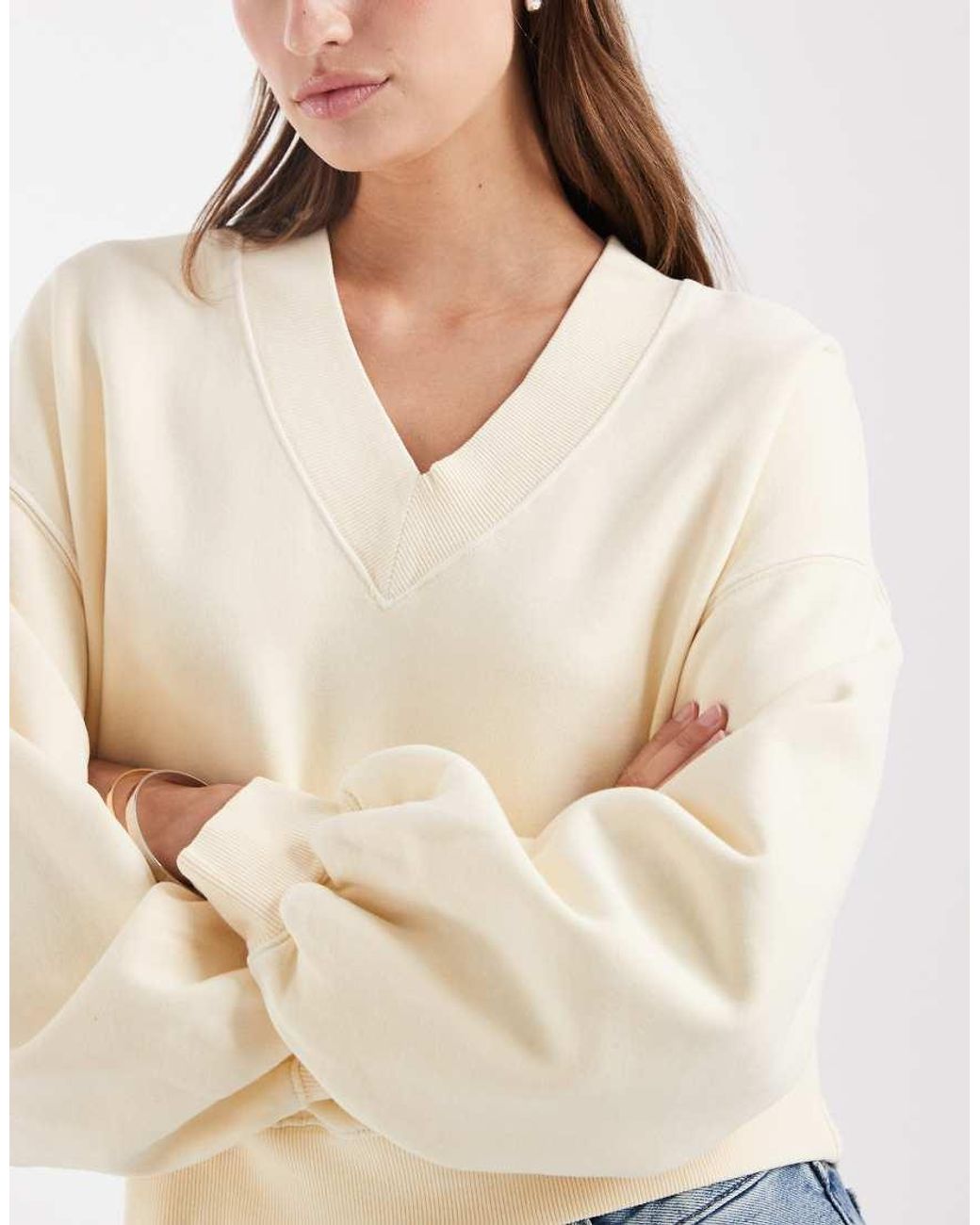 Levi's Blue Vintage Slouchy V-neck Sweatshirt
