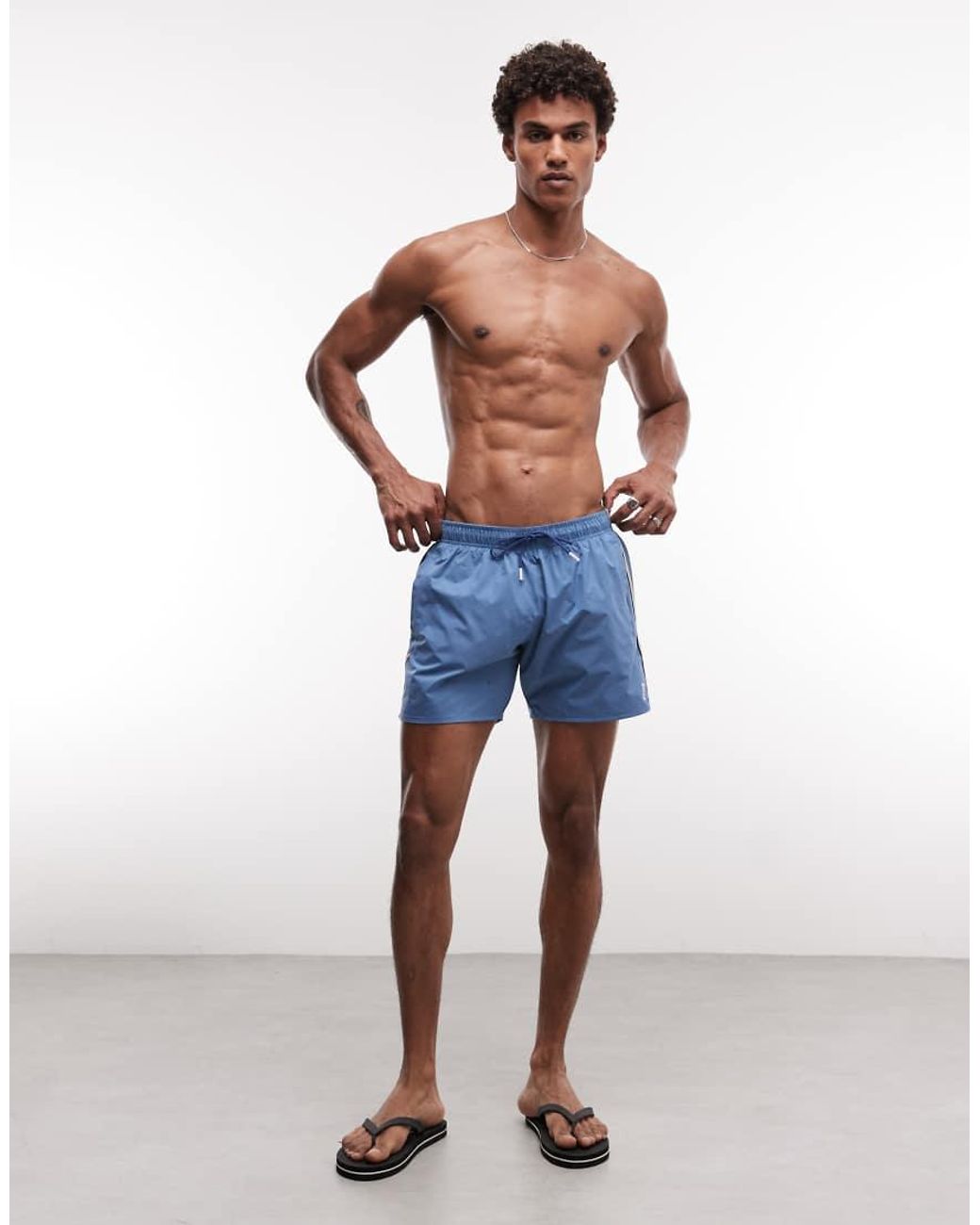 Boss Blue Iconic Swim Shorts for men