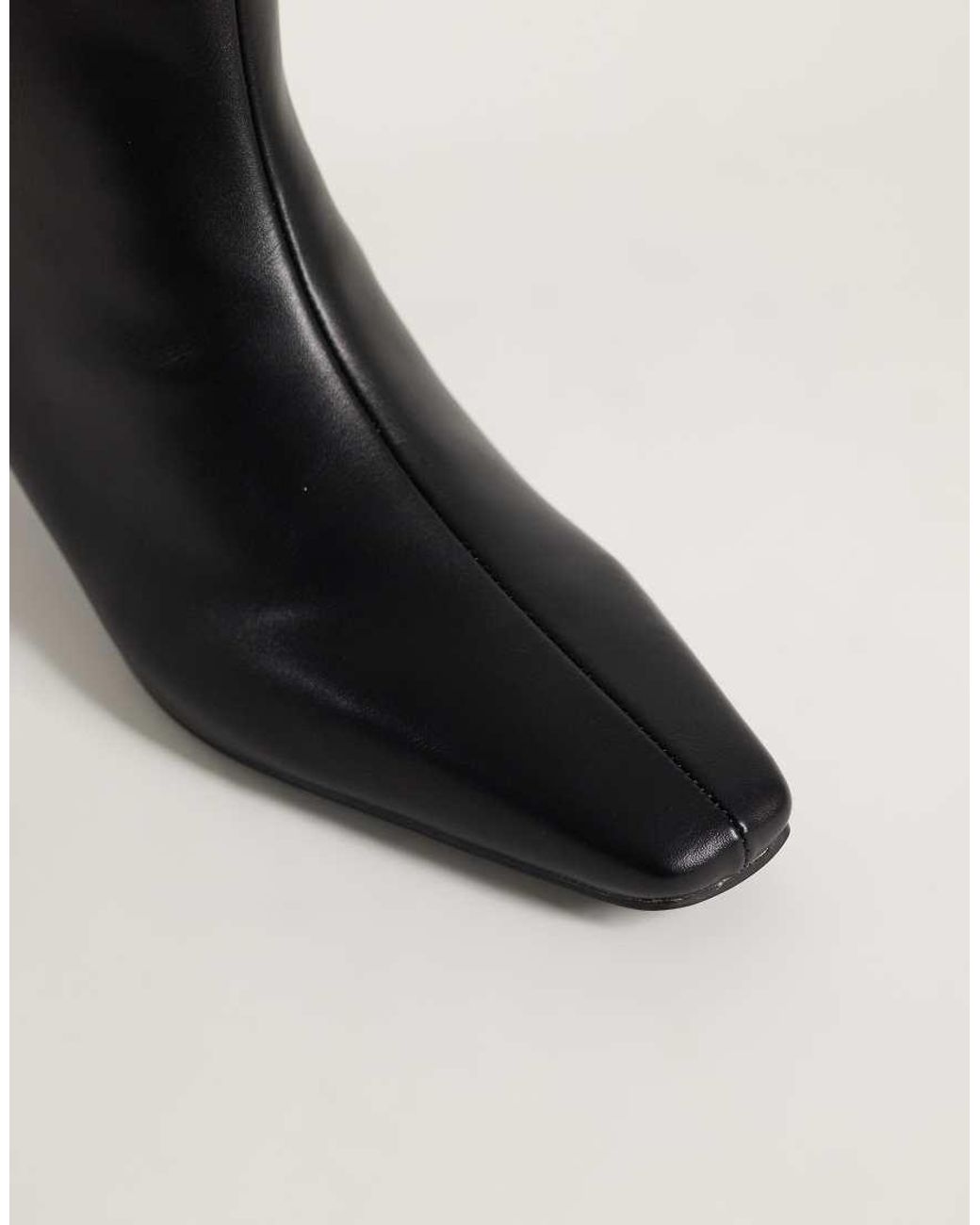 Public Desire Black Sandra Kitten Heel Knee Boots