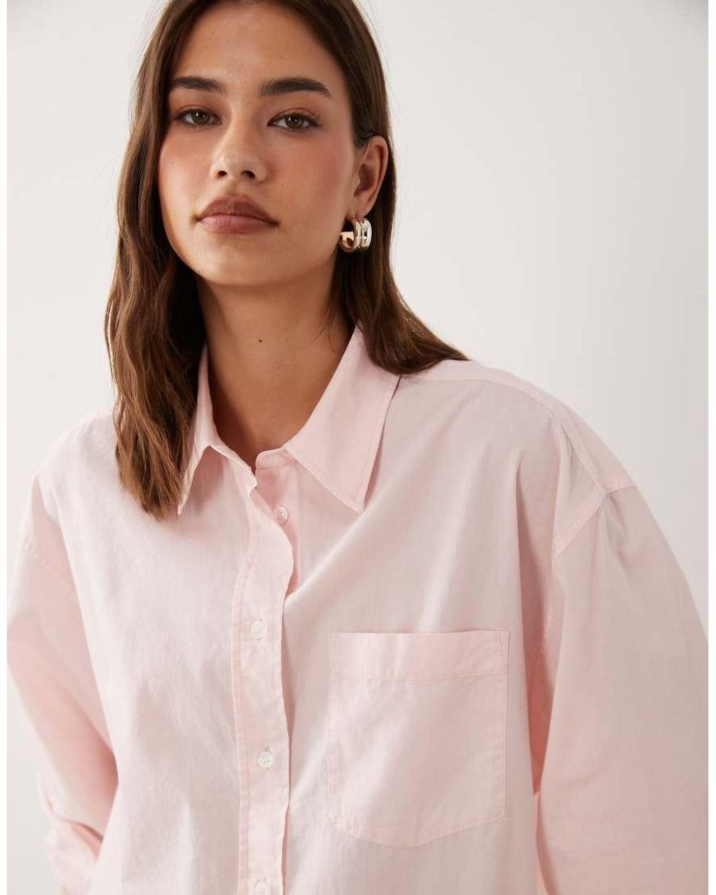 ARKET Natural Boxy Cotton Poplin Shirt