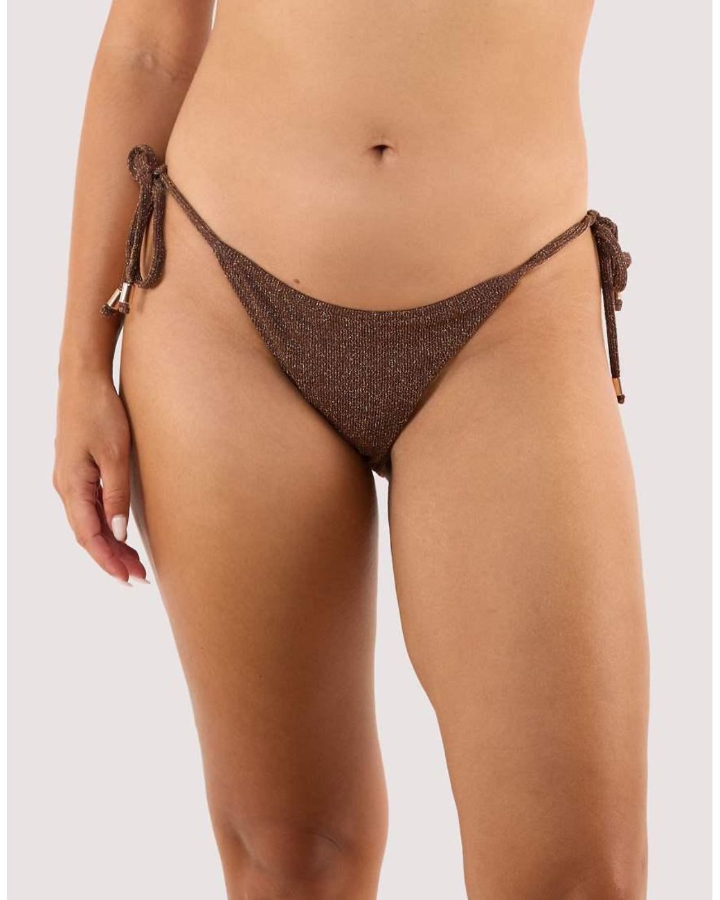 Wolf & Whistle Natural Amber Tie Side Bikini Bottom