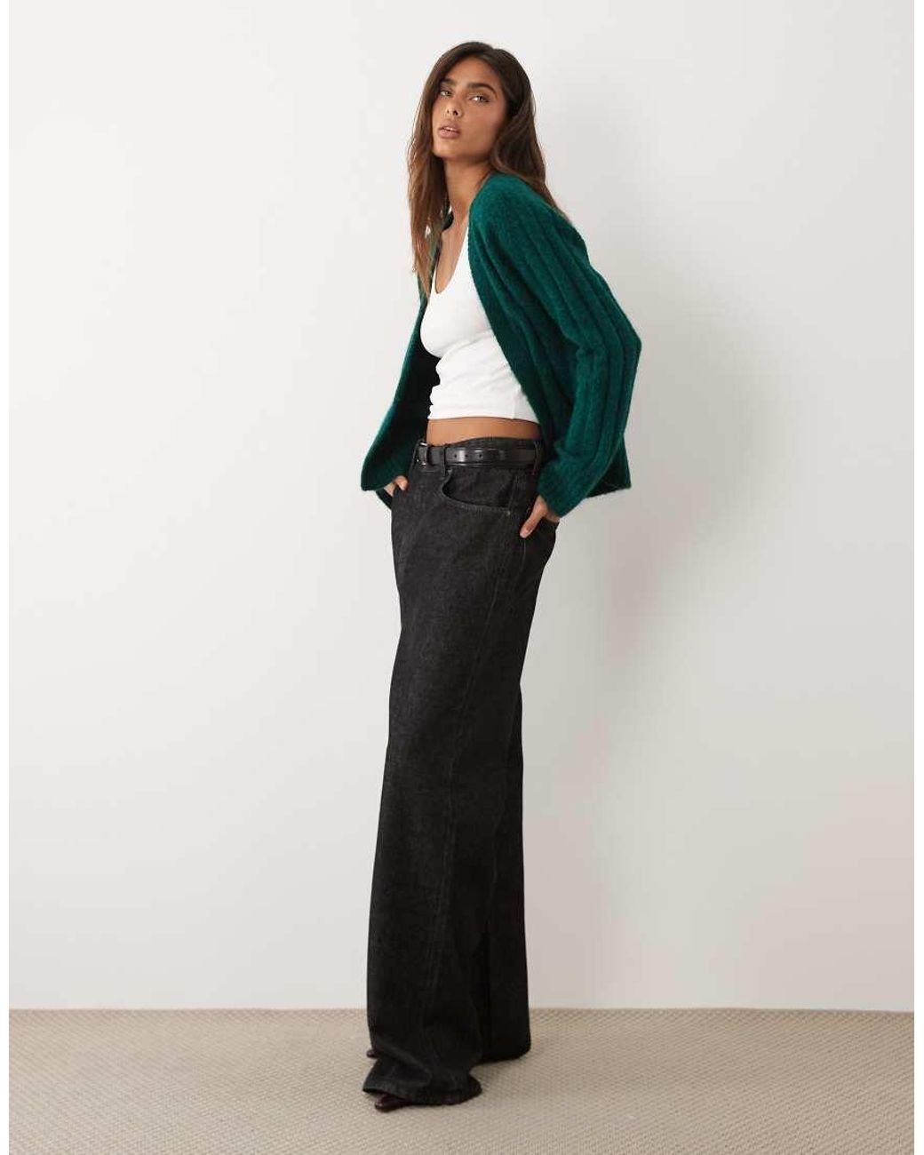 ASOS Green Edge To Edge Cardigan