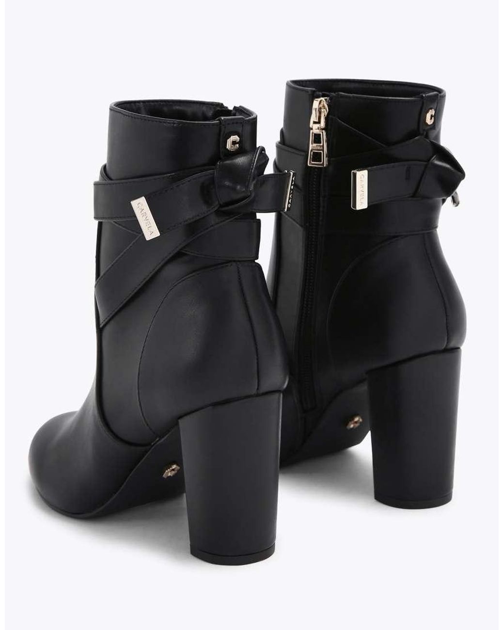 Carvela Kurt Geiger Black Tempt Wide Fit Low Ankle Boots