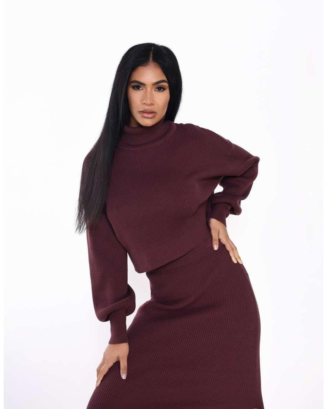 Glamorous Purple Roll Neck Jumper