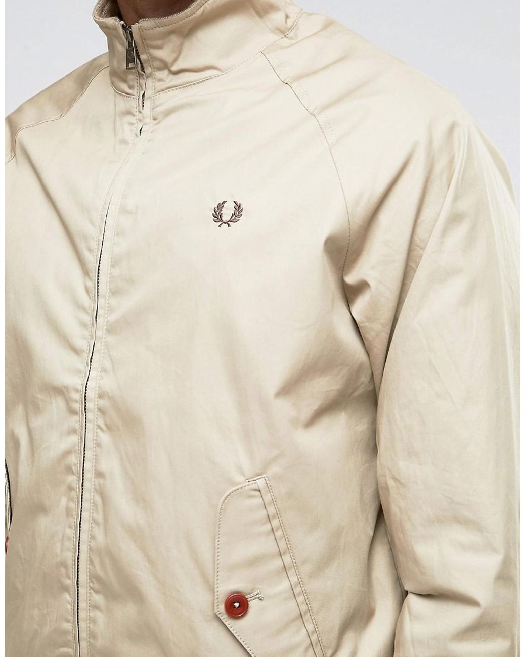 Fred Perry Harrington Jacket In Twill in Natural for Men | Lyst