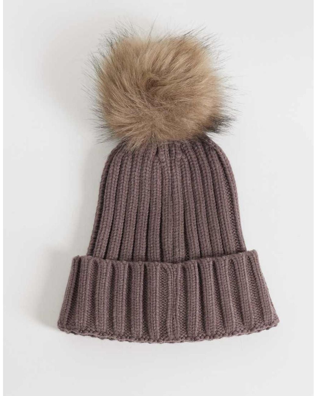 Barbour Brown Conway Knitted Pom Pom Beanie