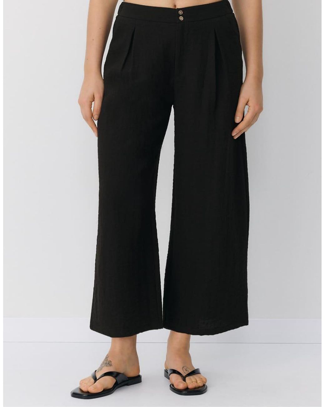 Stradivarius White Rustic Culottes