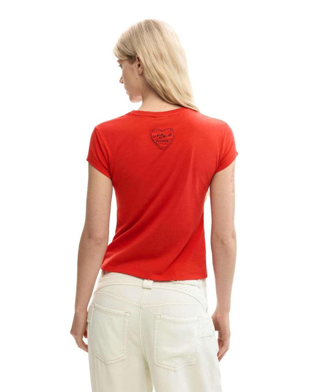 Desigual Red Fitted T-Shirt Boys Lie
