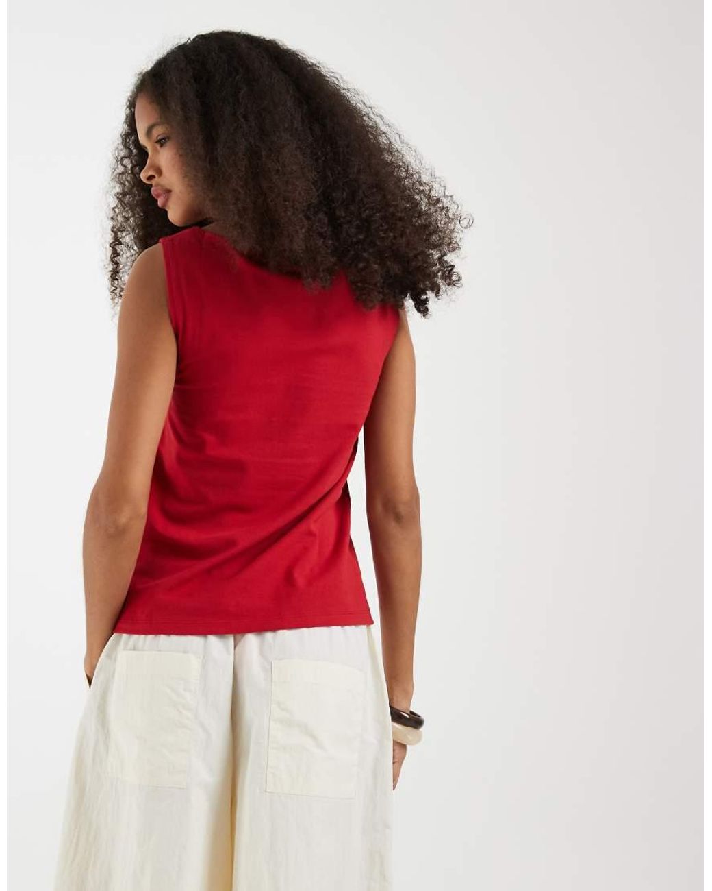 Gap Red Boatneck Tank Top