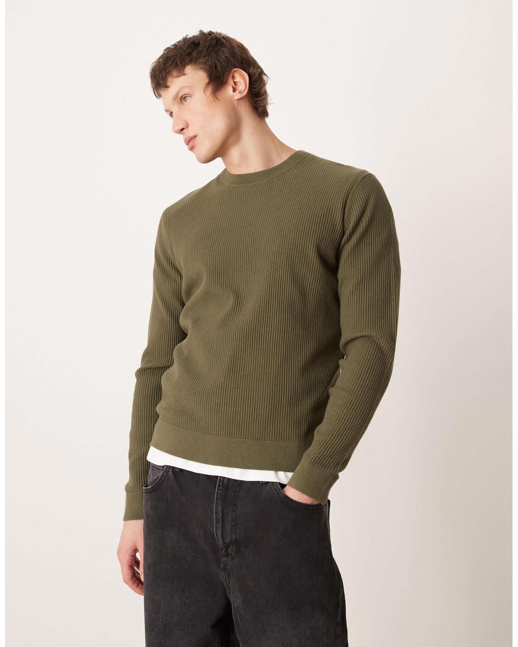 Pull ras Mango pour homme en coloris Green