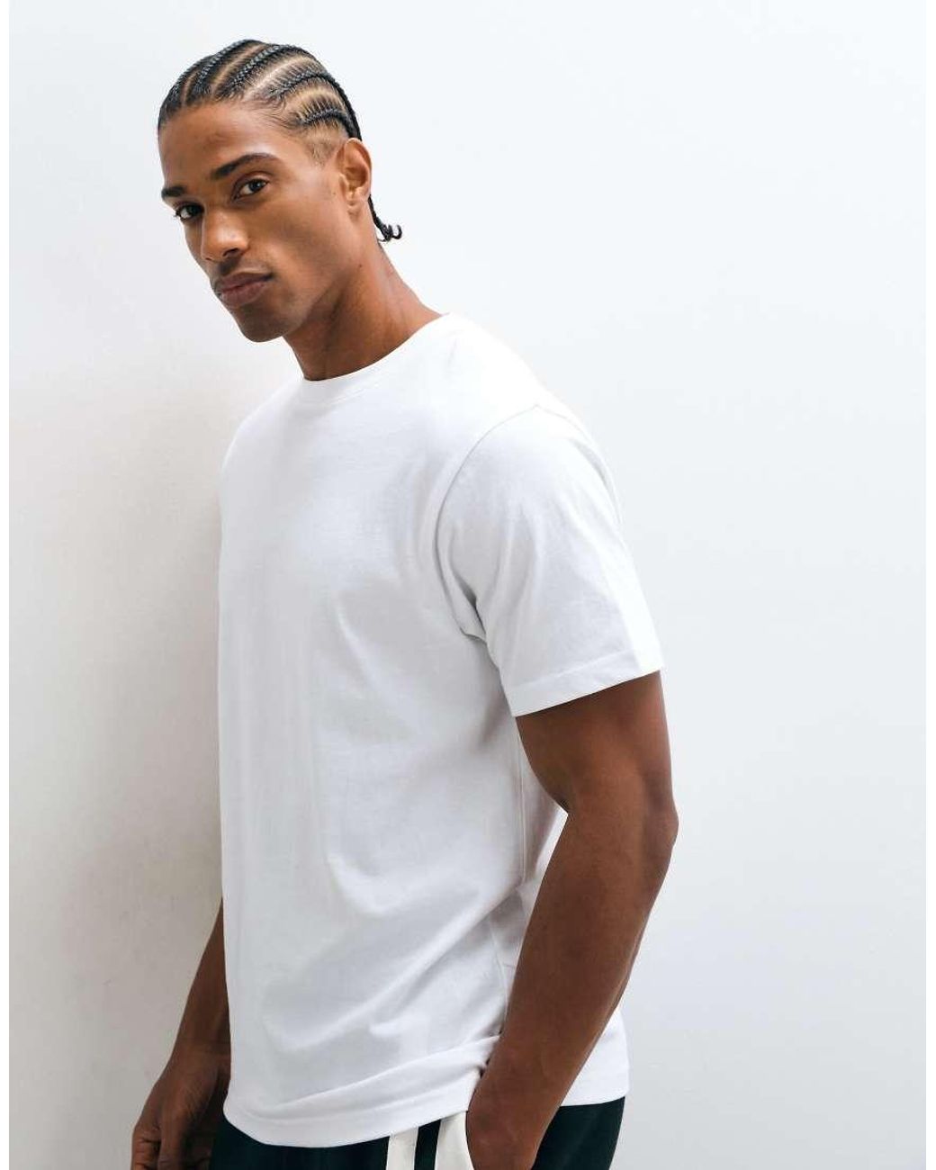 ASOS White Regular T-shirt With Bubble Text Graphic for men