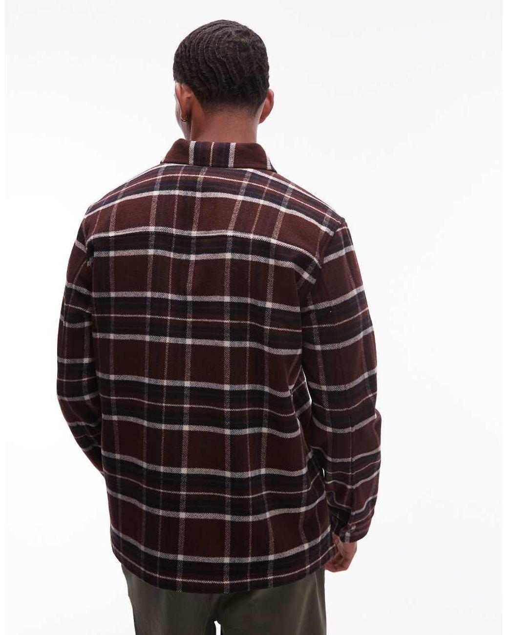 DOUBLE A by WOOD WOOD Red Clay Wool-mix Overshirt for men