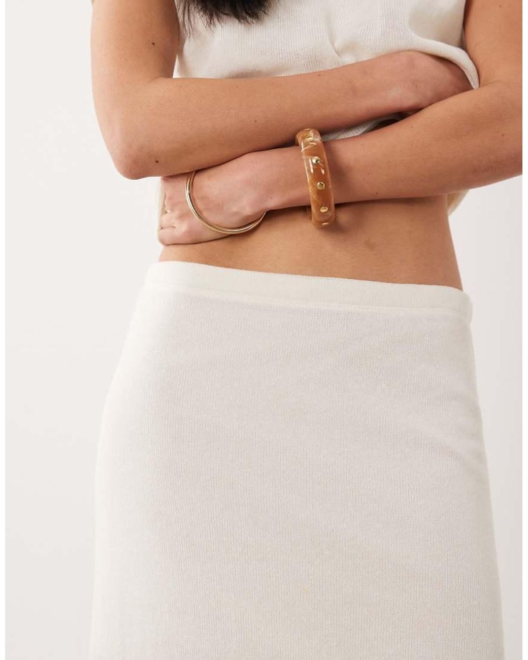 ASOS Natural Sheer Co-ord Maxi Skirt