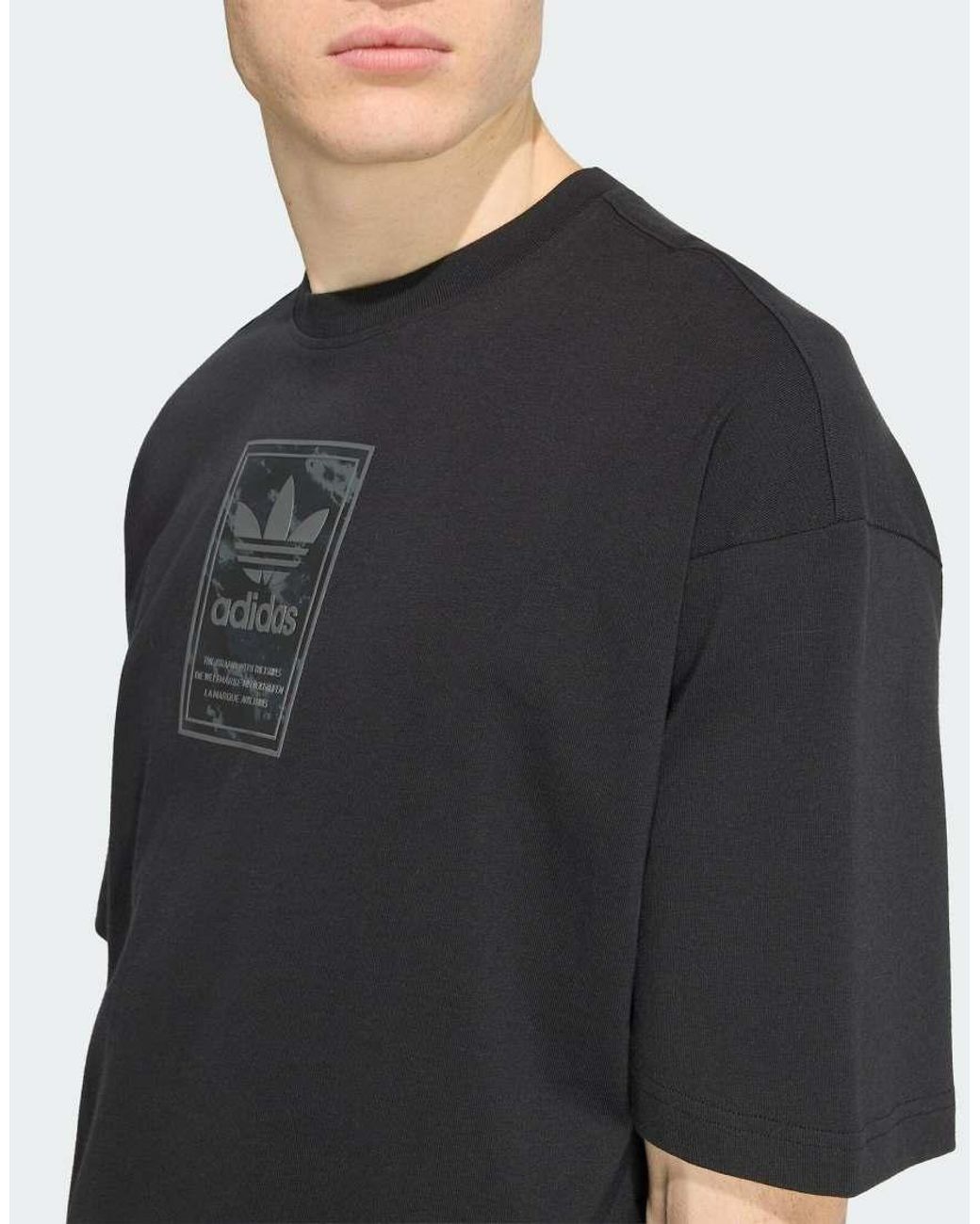 Adidas Originals Gray Camo Tee Tongue Label T-shirt for men