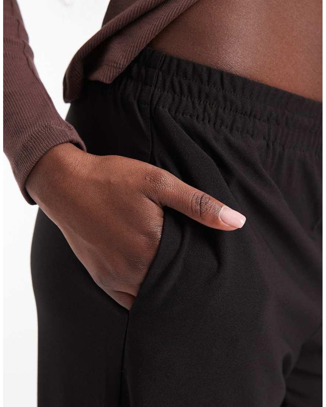 ONLY Black High Waist Wide Leg Pull-on Pants