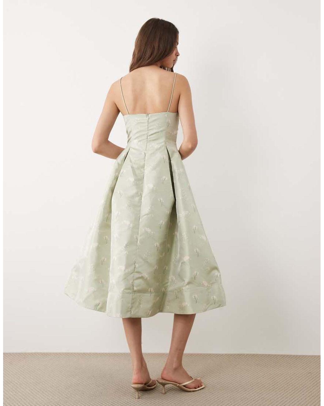 True Decadence Natural Cami Midi Skater Dress