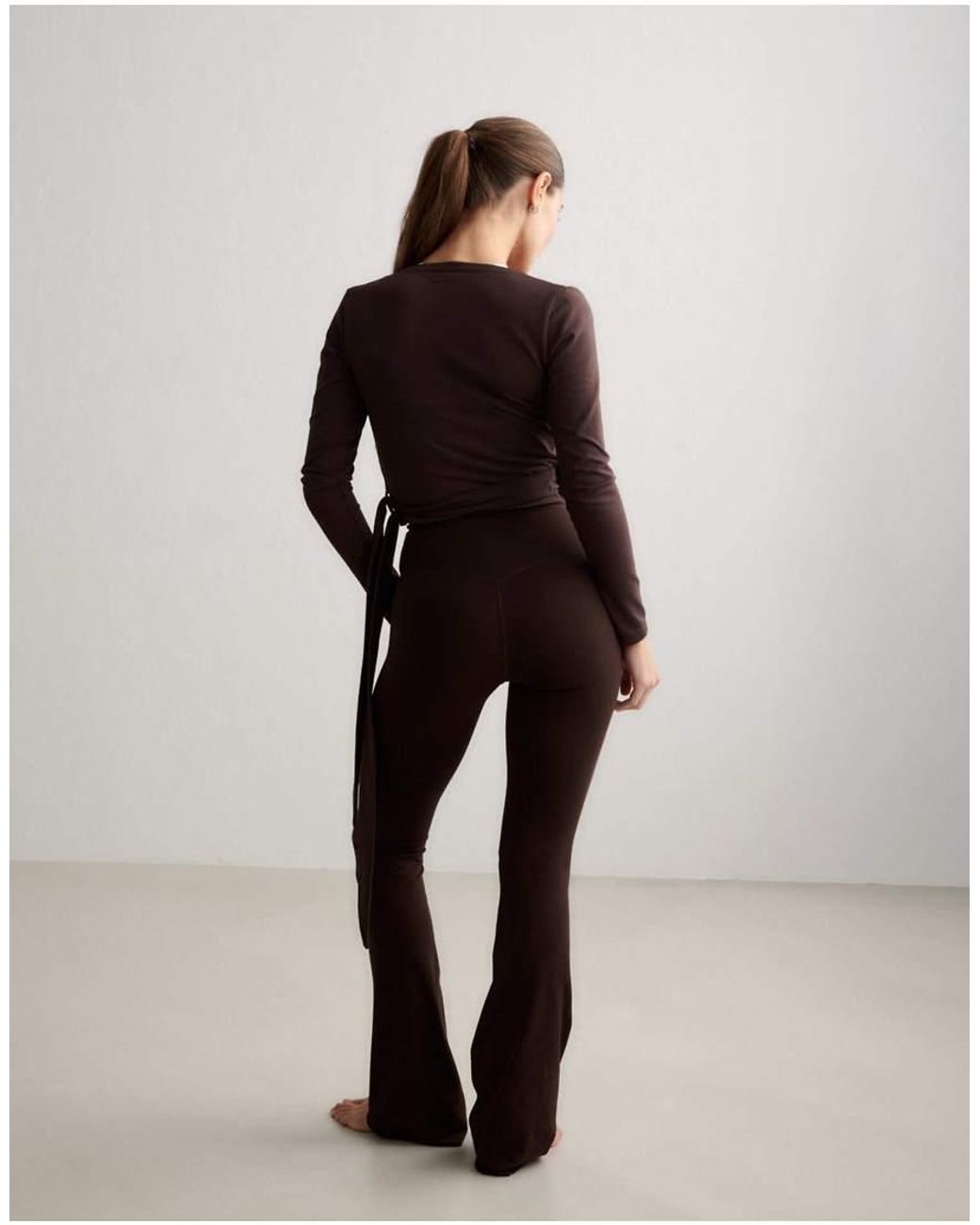 Aim'n Black Chocolate Sense Flare Petite Tights