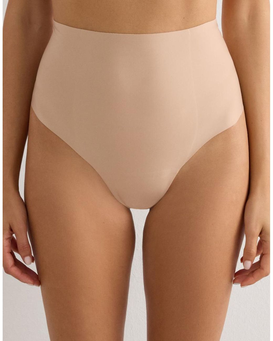 Intimissimi Brown Raw-Cut Microfibre French Knickers
