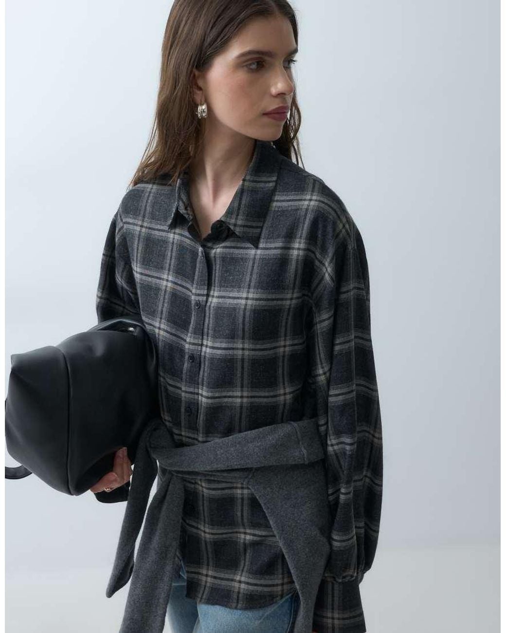 ASOS Blue Check Button Up Shirt