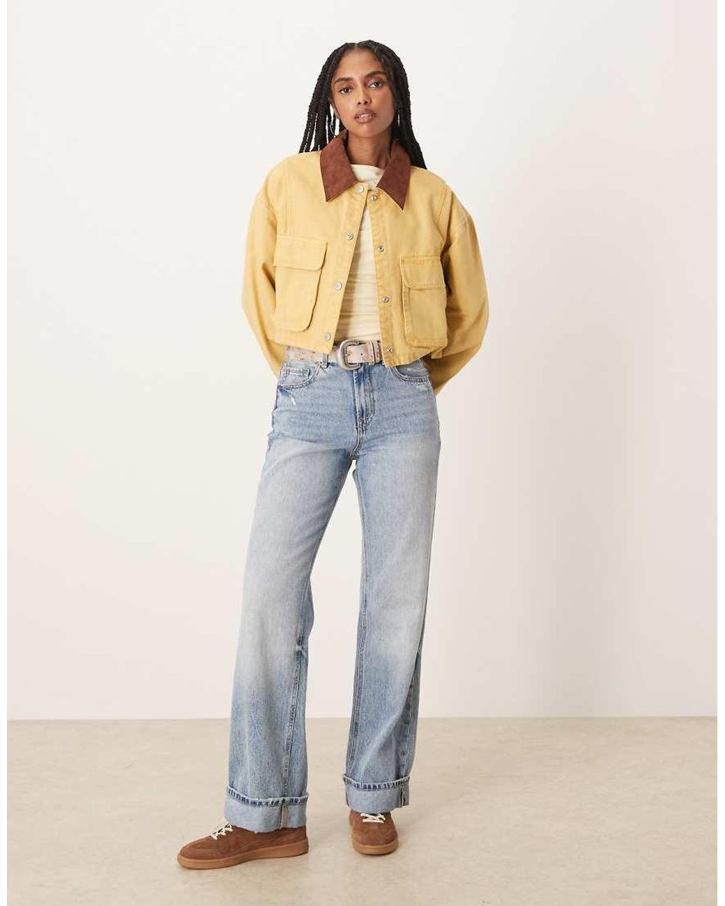 Free People Blue Martha Workwear Jacket