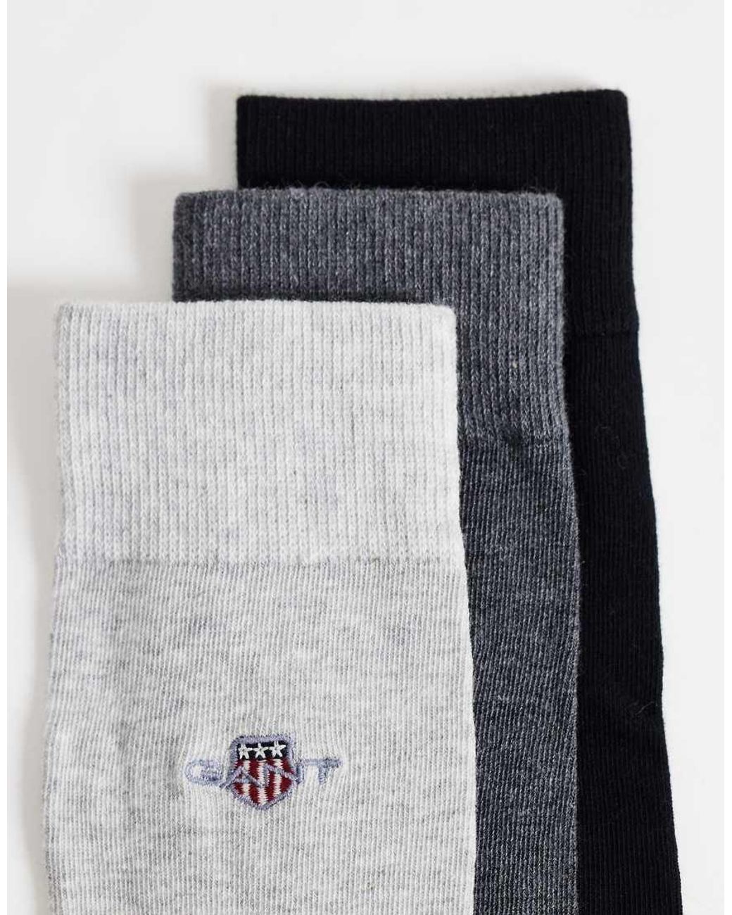 Gant White 3-pack Shield Logo Socks for men