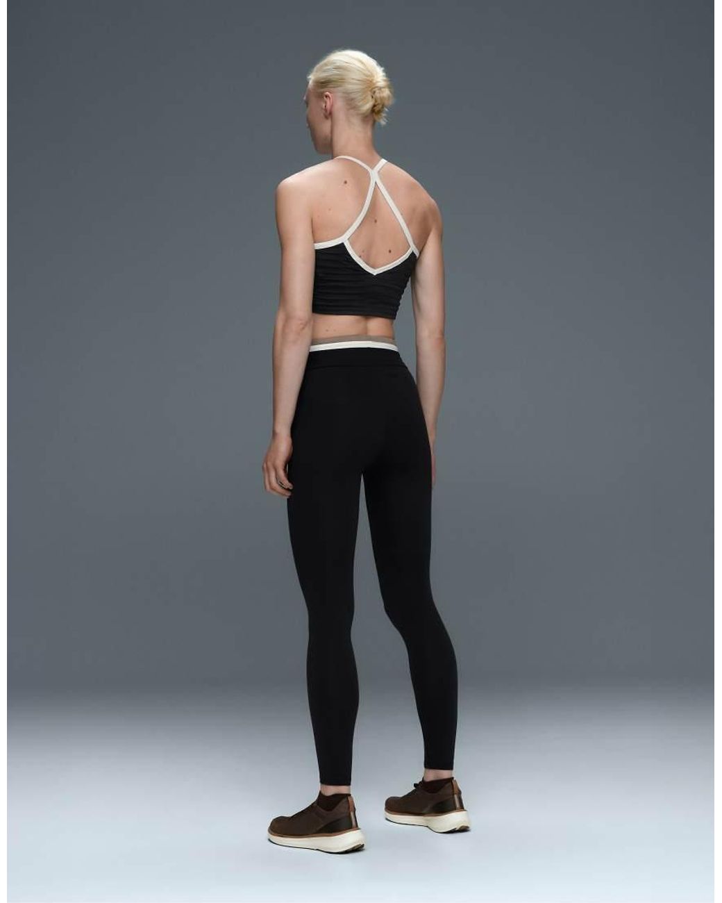 Oysho Gray Comfortlux Contrast Piping Tank Top (Top)