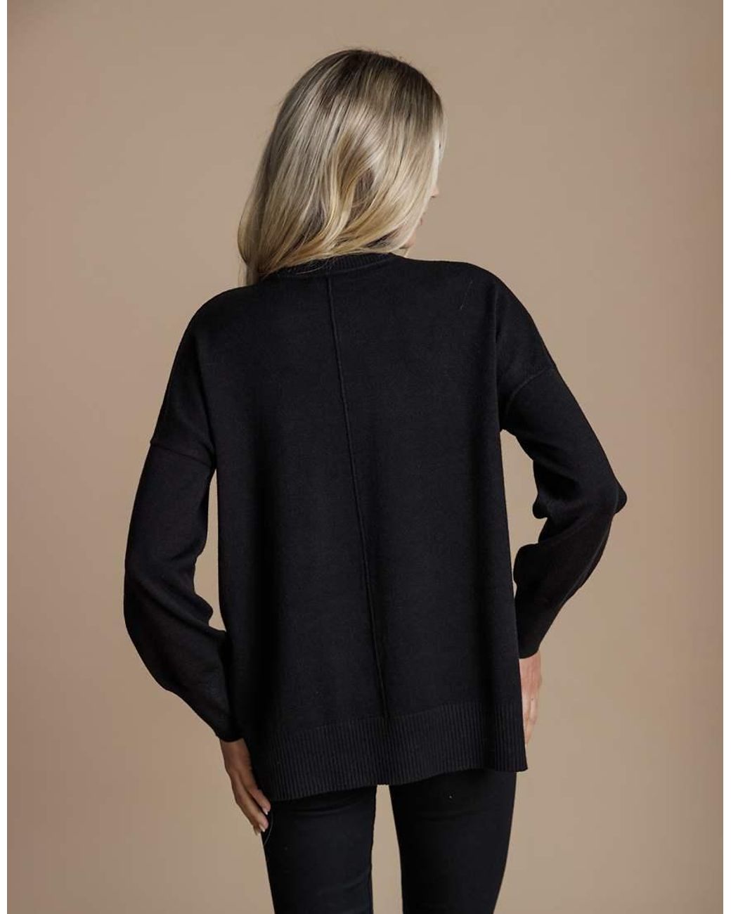 French Connection Black High Neck Cosy Long Sleeve Jumper