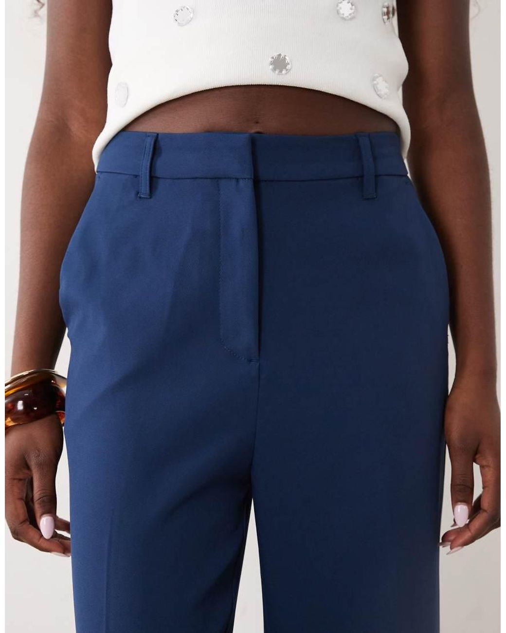 ASOS Blue Tailored Snatch Flare Pants