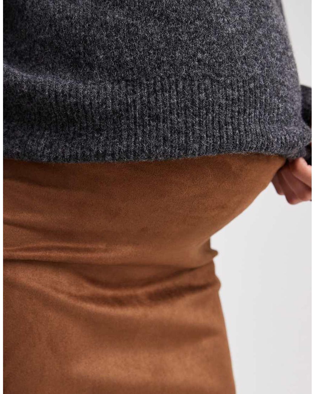 Vero Moda Black Stretch Faux Suede Mini Skirt