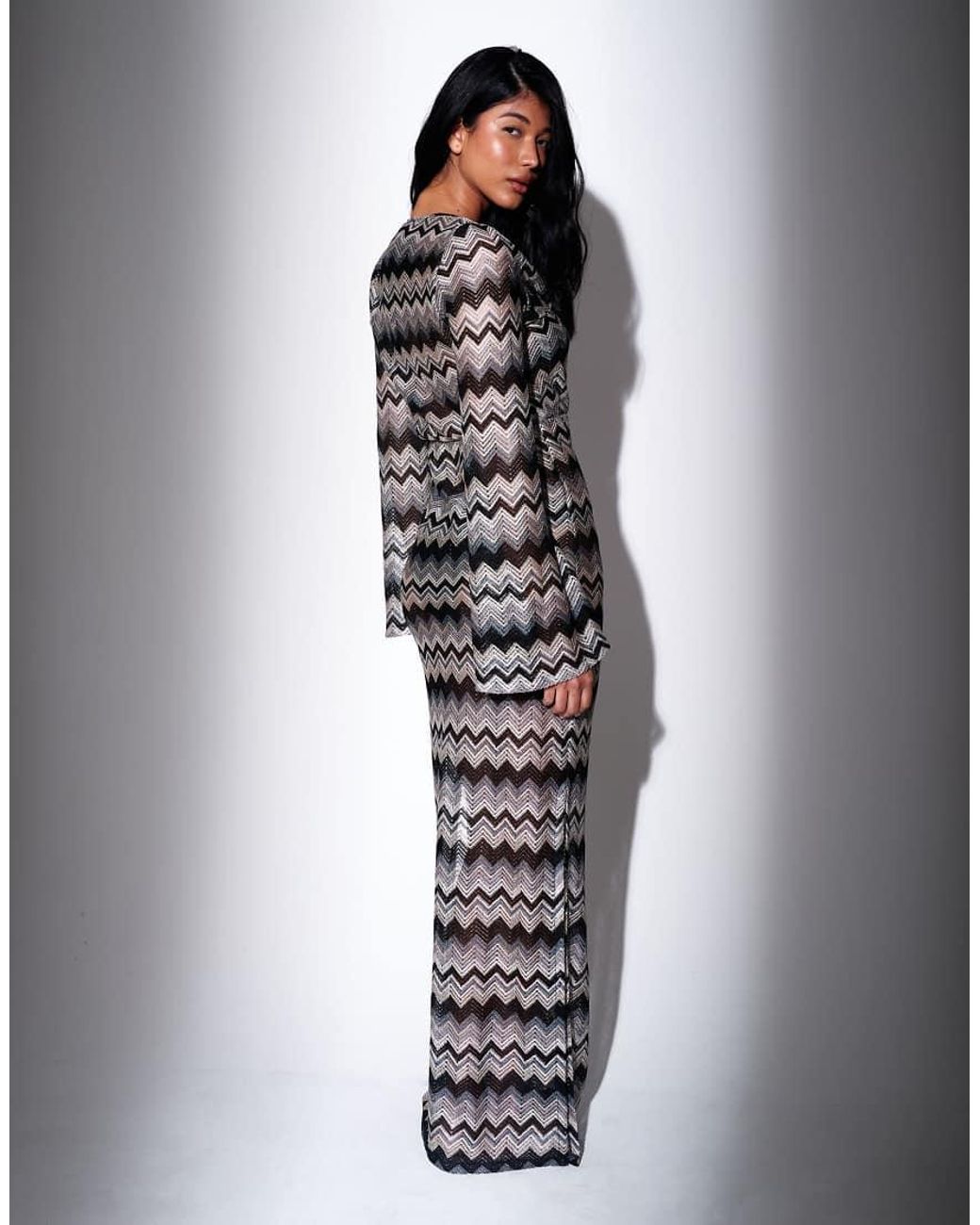 South Beach Black Crochet Maxi Kaftan