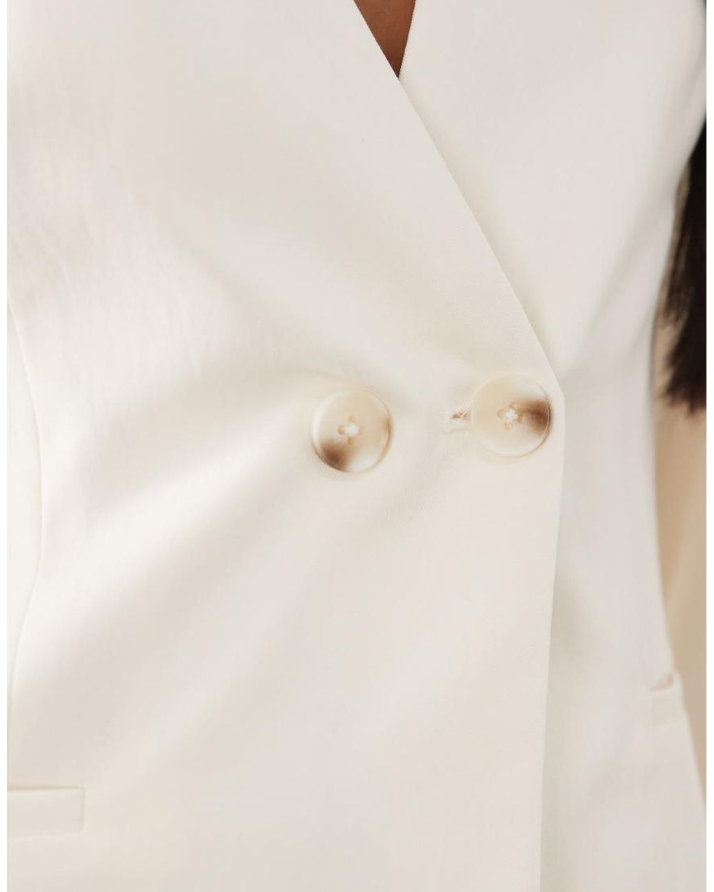ASOS Natural Tailored Batwing Double Breasted Blazer