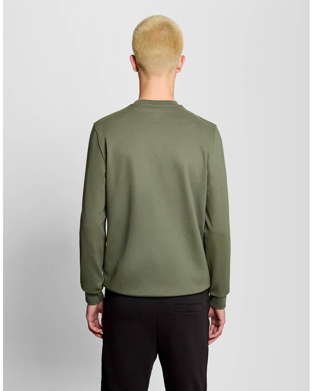 Lyle & Scott Green Mid Layers Crew Neck Fly Fleece for men