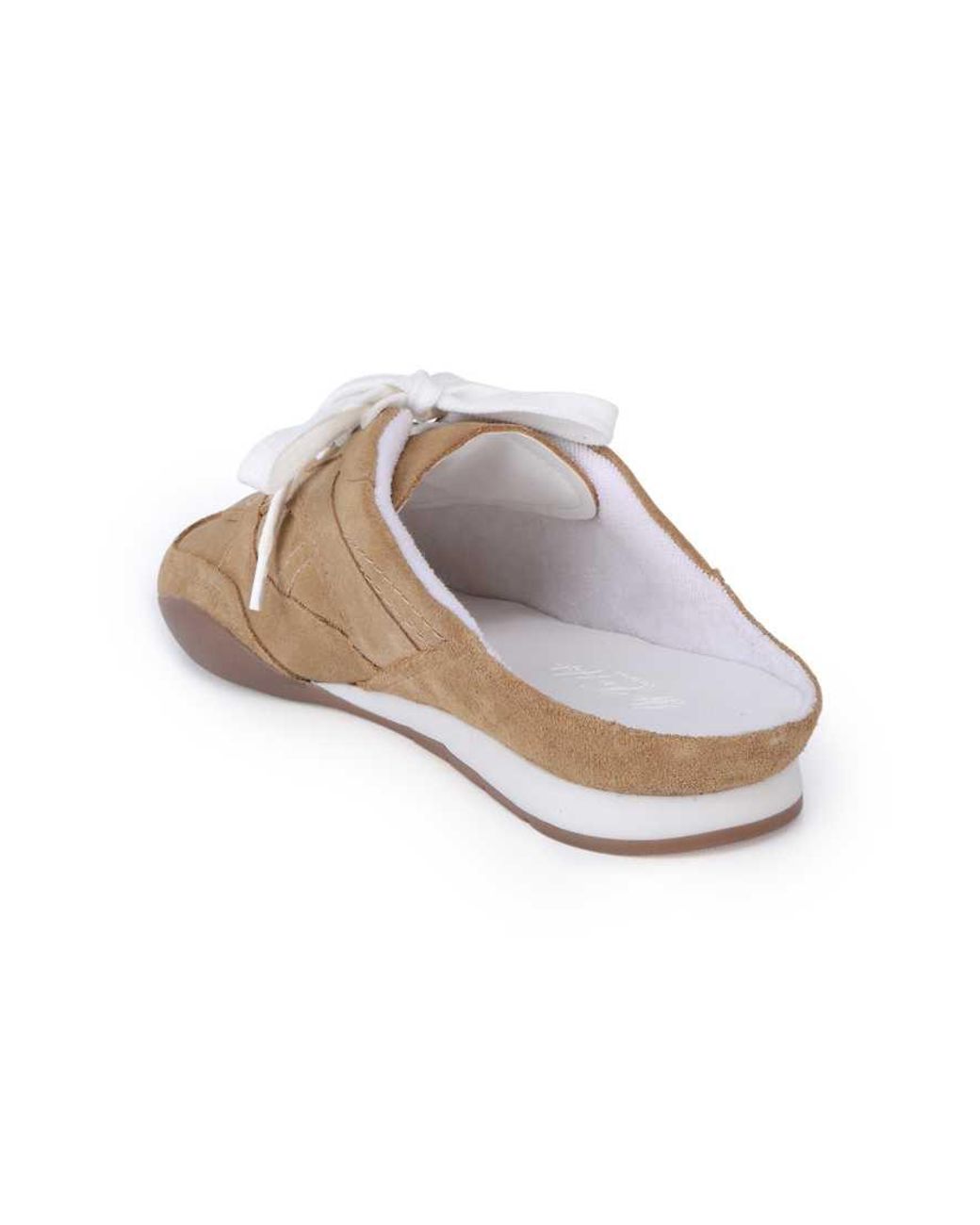 OFF THE HOOK Brown Marlene Suede Lace-Up Backless Sneaker Mules
