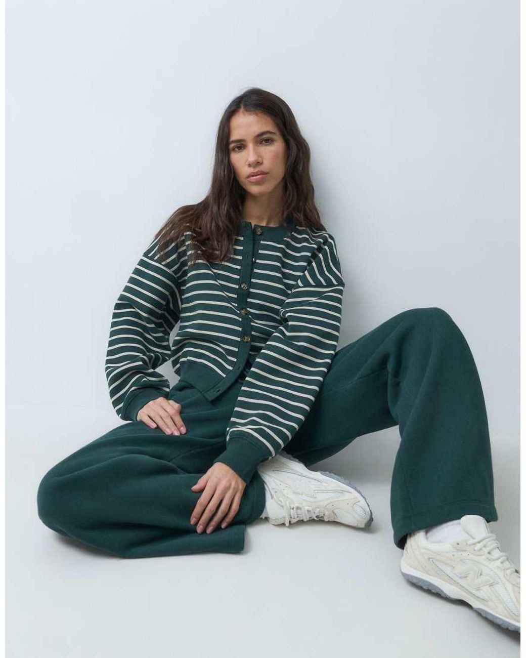 Abercrombie & Fitch Green Wide Leg Jogger Co-Ord