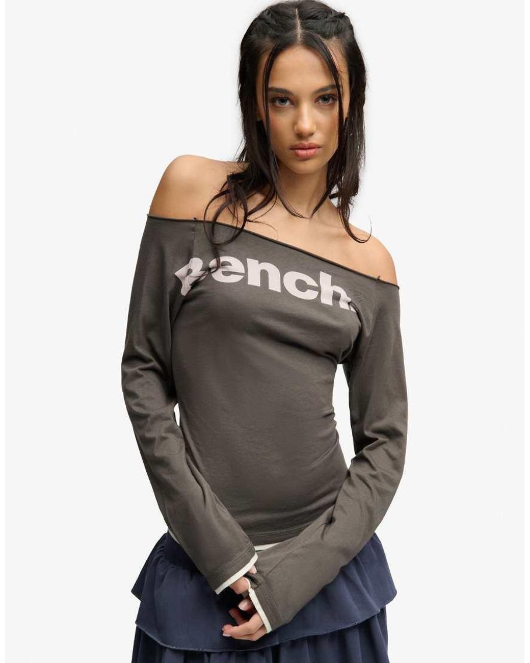 Bench x Superdry & Co Blue Fitted Long Sleeve Layer Top