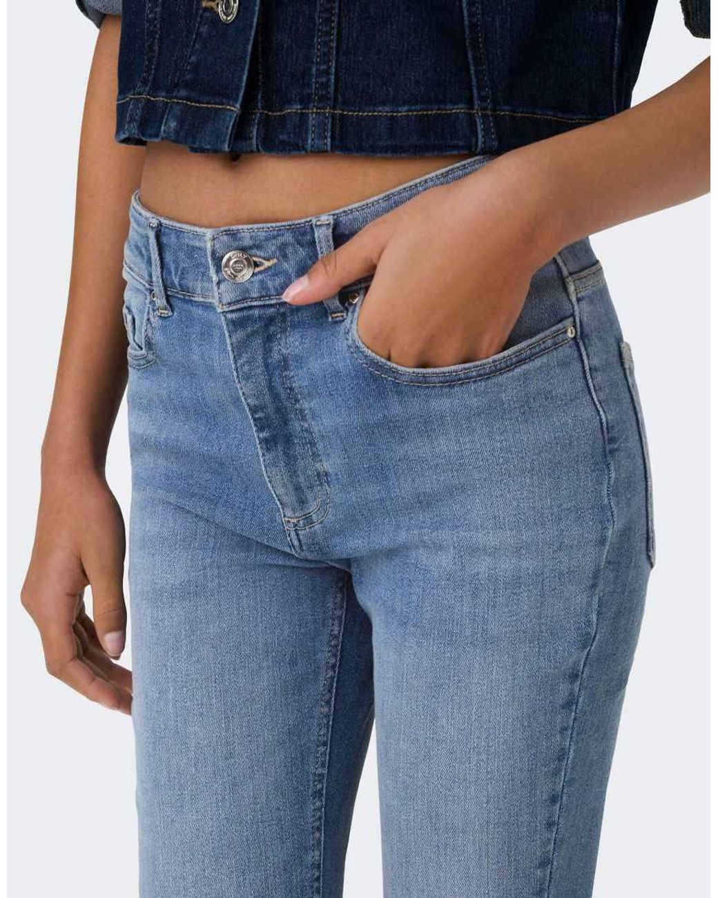 ONLY Blue Royal-power High Waisted Skinny Jeans