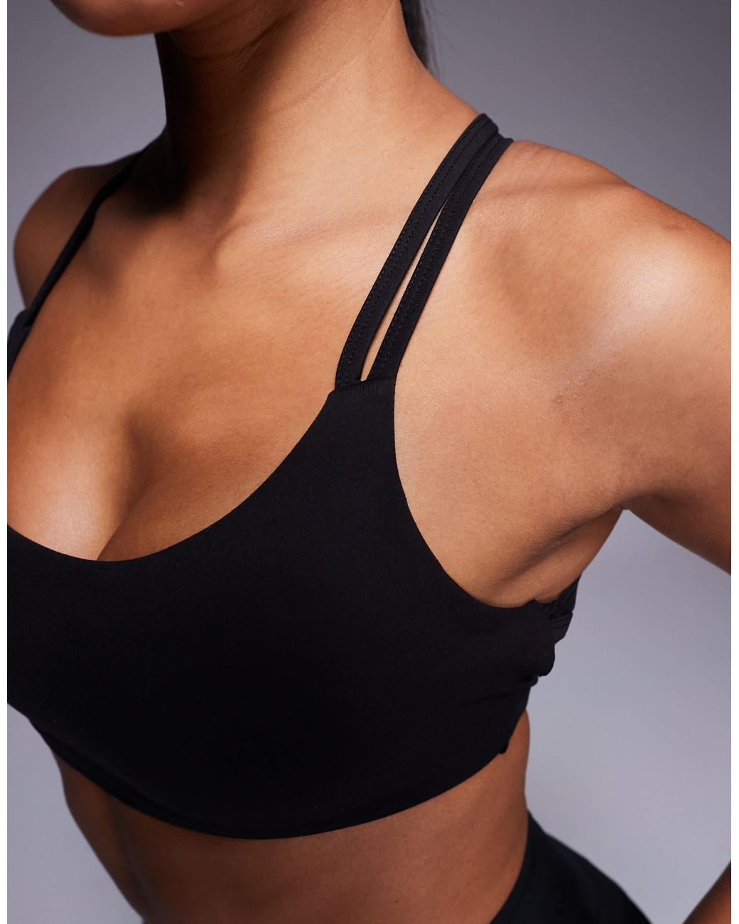 4505 Black Light Support Cross Back Studio Bra With Removable Padding